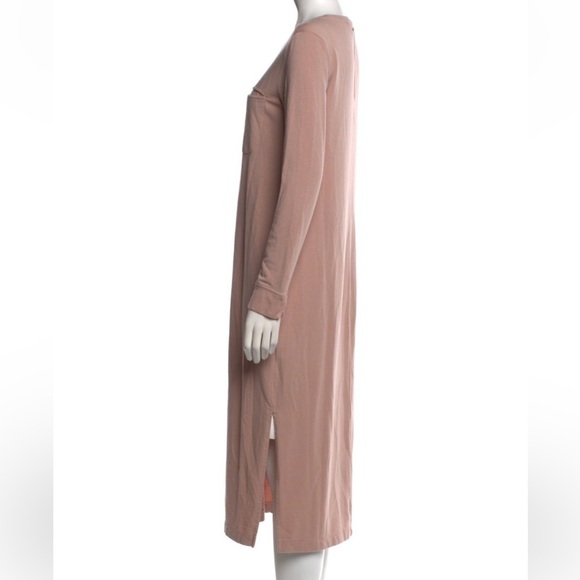 Cuyana French Terry Midi Dress Pima Cotton Blend Long Sleeve Blush Pink S: Small - Picture 6 of 8